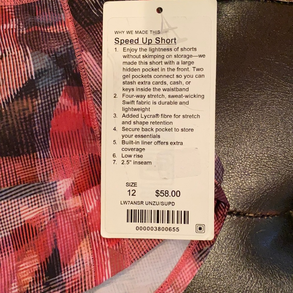 NWT Lululemon Speed Up Short